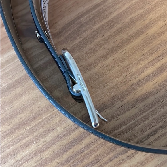 Kate Spade Black and Gold Stitched Edged Leather Belt with Classic Design Size L main image 7